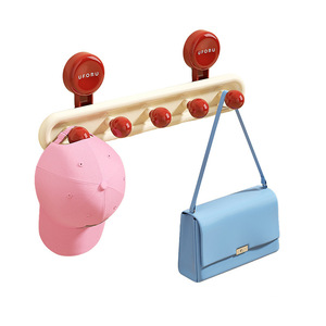 Uforu Wall Mounted <b>Hooks</b> With <b>Suction</b> Cups Heavy Duty Hat And Bag Storage For <b>Bathroom</b> Entrance Hall Coat Rack - Product Image 1