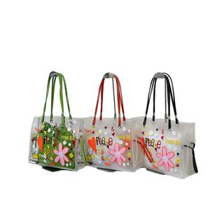 New Durable Fashion Women Handbags Open <b>Top</b> Large Capacity <b>PVC</b> Bags with Polyester Lining for Young Ladies - Product Image 1