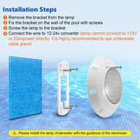 En promotion : Lumière LED subaquatique pour piscine, 35W, 12V, IP68, étanche