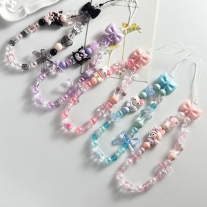 Cute Melody <span class=keywords><strong>mi</strong></span> Cinnamorol acrílico llavero mano cadena teléfono Correa moda joyería accesorio - Product Image 1