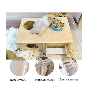 <span class=keywords><strong>Maison</strong></span> <span class=keywords><strong>de</strong></span> hamster en bois d'intérieur personnalisable, amovible, facile à installer, cachette, endroit <span class=keywords><strong>de</strong></span> <span class=keywords><strong>repos</strong></span> à vendre - Product Image 6
