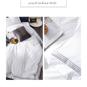 Pas cher plaine hôtel vingt et un 100% <span class=keywords><strong>drap</strong></span> de lit <span class=keywords><strong>en</strong></span> soie de luxe ensemble de literie textile à la maison - Product Image 5