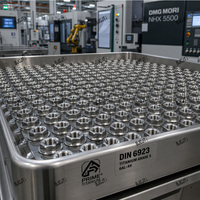 Écrou à bride hexagonale en titane léger Gr5 Ti-6Al-4V M5 M6 M8 M10 BJCJTi usiné CNC, anti-desserrage, personnalisé pour vélos, voitures et projets