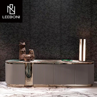 Nouveau buffet de rangement de luxe Buffet de salle à manger en marbre naturel multifonctionnel simple