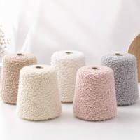 Stock Ready Eco-Friendly Dyed Comfortable Texture Recycled Polyester/Nylon 1/5.8Nm Loop Yarn for Handmade Scarf Hat Knitting