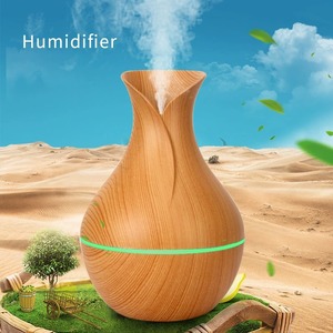 Air Humidifier <b>Essential</b> Oil Diffuser Quiet Mist Sprayer Car Air Purifier Aroma Oil Humidificador Mini Wood for Bedroom 130ML - Product Image 3