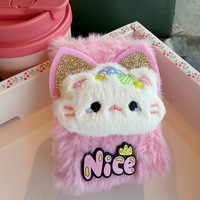 Bloc-notes en peluche chaton mignon pour enfants et étudiants, cadeau créatif, doux et adorable