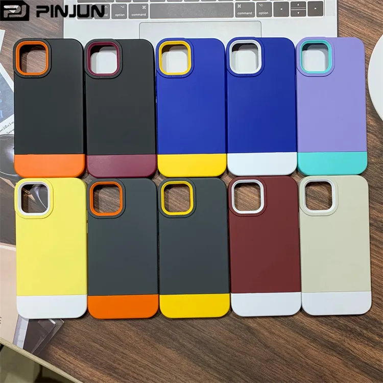 חדש ניגודיות צבע עבור iPhone 12 טלפון מקרה 3 ב 1 אופנה צבע עמיד הלם נייד כיסוי עבור iPhone 13 פרו מקסימום מפעל סיטונאי