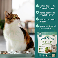 Compléments alimentaires pour animaux de compagnie Healthife OEM, comprimés à mâcher souples avec algues naturelles pour chats de toutes races