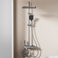 Meilleure vente en stock : Ensemble de douche thermostatique à touches piano, 4 modes, 4 sorties, jet doux, chromé – Le favori d'Europe et d'Amérique