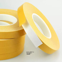 Ruban adhésif PVC double face super résistant jaune et blanc, adhésif acrylique sensible à la pression pour le montage de garnitures en plastique/bois