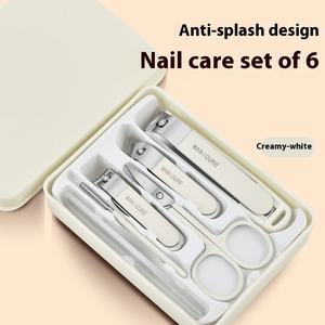 Juego de 6 Cortaúñas de Acero Inoxidable Anti-Salpicaduras para Cutículas, Cortador Inclinado para Pedicura Completa en Casa, Ecológico, para Adultos, en Caja - Product Image 3