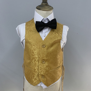 2025 costumes formels pour garçons de haute qualité simple boutonnage mariage enfants Jacquard <span class=keywords><strong>costume</strong></span> trois pièces ensemble - Product Image 2
