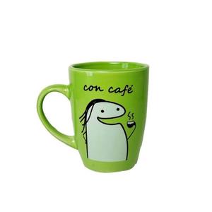 <b>Ceramic</b> Mug Cartoon Design Green Coffee <b>Cup</b> With Handle For Daily Use - Product Image 5