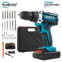 Perceuse Sans Fil Multifonctionnelle à Batterie Lithium 21V, Tournevis à Chocs, Kit Bricolage OEM, Garantie 1 An, Vitesse Variable FUJIIRYOKI