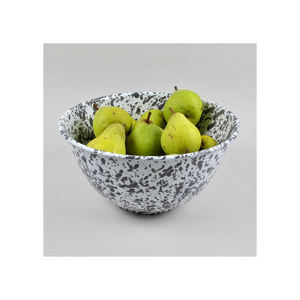 カスタマイズされたロゴヴィンテージ16lビッグホワイトウォッシングストロベリーブリキホワイトカラーセラミックメタルエナメルボウル - Product Image 2