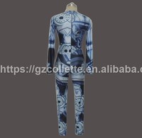Costume de danse pour filles, justaucorps de ballet en lycra imprimé pour adultes, justaucorps de scène pour enfants, justaucorps de danse à manches longues pour robot