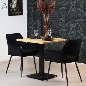 Patas de mesa de metal cuadradas Base inferior de estampado moderno Comedor Barra de café Taburete de escritorio Base de mesa de acero