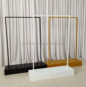 Telón de fondo de arco de boda de Metal negro de alta calidad suministros de boda de estilo moderno recién llegado decoración de boda - Product Image 4