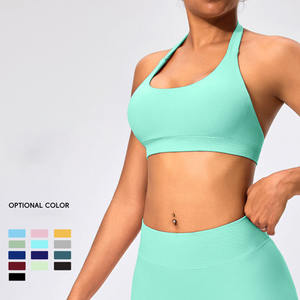 Set di reggiseno sportivo personalizzato da palestra con <span class=keywords><strong>Leggings</strong></span> e reggiseno sportivo senza cuciture reggiseno sportivo per donne Fitness - Product Image 2