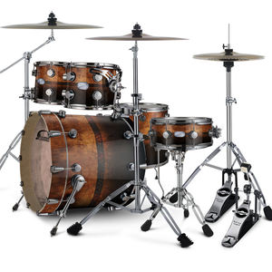 Batería de jazz Juego de batería acústica serie <span class=keywords><strong>Rock</strong></span> de oro negro con platillos y <span class=keywords><strong>kit</strong></span> de batería de asiento - Product Image 1