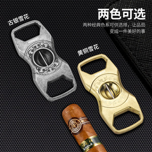 JOFI Cigar <b>Cutter</b> Double Blade 23mm Stainless Steel V Shape Engraved Design Cigar Tool Gift - Product Image 5