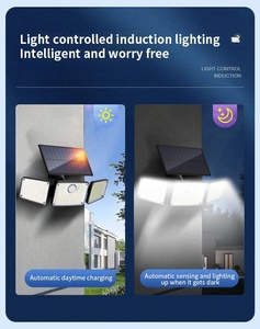 Chất lượng cao ngoài trời thiết kế vườn tường năng lượng mặt trời Powered cảm biến an ninh treo tường dẫn ánh sáng với điều chỉnh điều khiển từ xa - Product Image 6