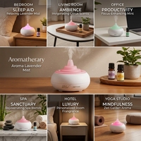 Nouveau diffuseur d'huiles essentielles d'aromathérapie à ultrasons de 250ml avec haut-parleur, base de finition en bois de café