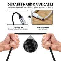 Cable de Carga USB A a Micro B para Disco Duro, Cable SATA Externo de Alta Velocidad para HDD/SSD, Compatible con Teléfono