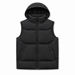 <span class=keywords><strong>Gilet</strong></span> matelassé imperméable à <span class=keywords><strong>capuche</strong></span> amovible pour <span class=keywords><strong>femme</strong></span>, sans manches, zippé, épais et <span class=keywords><strong>chaud</strong></span>, idéal pour l'hiver - Product Image 4