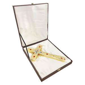 الصليب المطلي بالذهب صورة المسيح المعاناة الصلاة الروثوذكس حمل باليد الصليب مجوهرات مزخرفة للكنيسة الصليب - Product Image 2