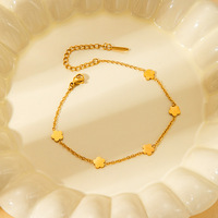 Bracelet en acier inoxydable doré, chaîne à maillons avec pendentif disque poli, résistant à l'eau et au ternissement, bijoux minimalistes, cadeaux pour femmes
