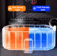 Baignoire spa pliable durable, bain à remous portable et bain de glace, grande piscine gonflable pour adultes et enfants