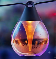 Guirlandes lumineuses solaires intelligentes RGBW, étanches IP67, pour extérieur, avec ampoules G60 en forme de pomme, pour l'ambiance du jardin et du camping
