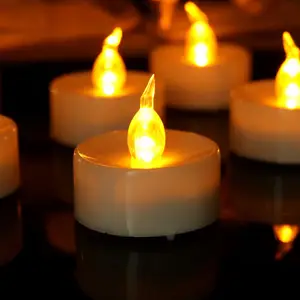 Làm cho trang trí nội thất LED Candle Light Flameless ấm ánh sáng màu vàng LED Pin nến