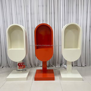 Toile de fond moderne de cabine téléphonique en fer lisse avec ballon fleur détachable nouveauté décorations de mariage toile de fond en métal - Product Image 4