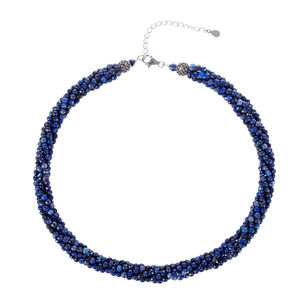 Collier torsadé à trois rangs avec pierres précieuses et lapis-lazuli, collier superposé tendance - Product Image 5