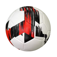 Ballon de football d'entraînement à texture diamantée, surface mate en PVC de 2,5 mm, taille cinq, avec vessie en caoutchouc et coutures machine