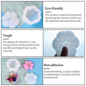 2024 Promotion Paw Shape Epoxy Molds Blank Cat Claw Silicone Mould for Business - Product Image 5