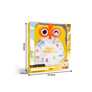 Juguete de Pizarra de Doble Cara Jinying Owl, Tablero de Dibujo con Borrado de un Botón, Bloc de Dibujo Magnético a Color, Juguete Educativo de Aprendizaje para Niños - Product Image 3
