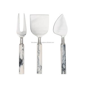 Ensemble de Table à manger couteau à fromage décoratif, en acier inoxydable fini or noir fait à la main table pour la maison - Product Image 2