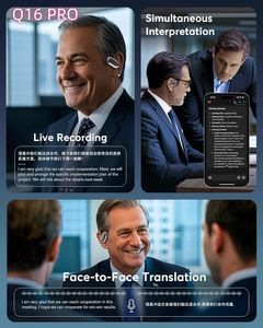 Écouteurs Traducteurs IA Q16 <span class=keywords><strong>PRO</strong></span> en Temps Réel, Traducteur Bidirectionnel Son HD Écran Intelligent LED, Idéaux pour Affaires, Voyages, Sports - Product Image 3