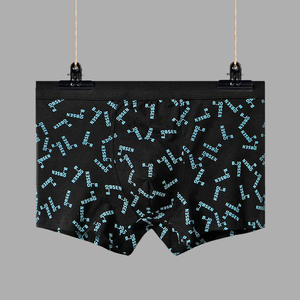 Boxers pour hommes <span class=keywords><strong>en</strong></span> pur coton respirant, sous-vêtements mi-hauts imprimés, sous-vêtements ODM <span class=keywords><strong>en</strong></span> gros, caleçons - Product Image 1