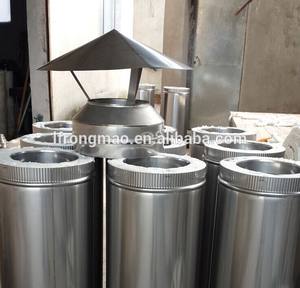 Pipa Flue Hitam Cerobong Dinding Kembar 250Mm 500Mm 1000Mm <span class=keywords><strong>5</strong></span> Inci dan 6 Inci untuk Kompor/Perapian/Oven Kayu - Product Image 4