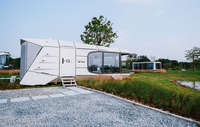 CGCH Conteneur de luxe en aluminium préfabriqué chinois Espace mobile Capsule Cabine étanche Commercial Maison Villa Appartement Boutique