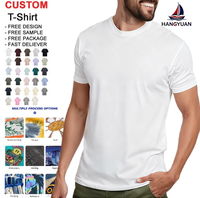 T-shirts en coton blanc vierges de haute qualité, service de personnalisation complet, marque privée OEM pour la vente en gros, best-seller