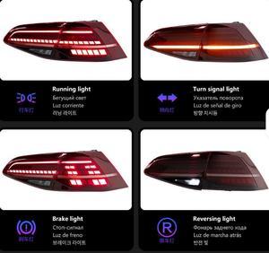 WELIFTRICH Nuevo Conjunto de Luces Traseras para Auto, Actualización Retrofit, LED Rojo 12V para VW Golf Mk7.5 Golf Mk7 2013-2020, conectar y usar. - Product Image 5