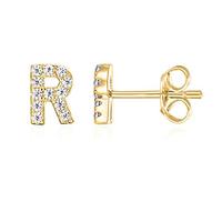 Madonna Bijoux Diamant Mode Alphabet Lettre Initiale Boucles D'oreilles IGI Diamant Boucles D'oreilles Lab Grown Diamant Bijoux Boucles D'oreilles