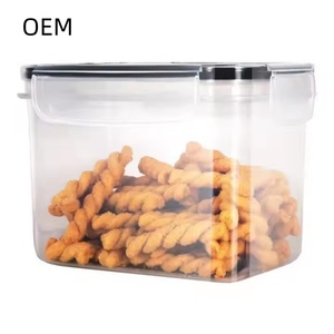 Ensemble de boîtes de rangement en plastique transparent de grande capacité personnalisé pour organisateur de bureau Fresh-Keeper pour réfrigérateur et cuisine - Product Image 4