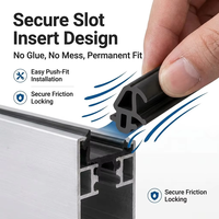 Bande d'étanchéité EPDM extrudée de qualité supérieure, profil de calfeutrage à fente sur mesure, découpe, étanchéité, isolation phonique pour usage commercial
